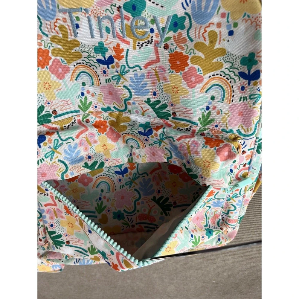 Crate & Kids Floral Rainbow Backpack and Lunch Box Set Embroidered 'Finley'